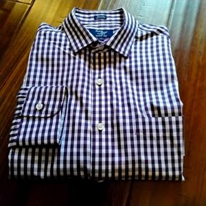 J. Crew Thompson Shirtings Button Down Purple & White Gingham Shirt - M